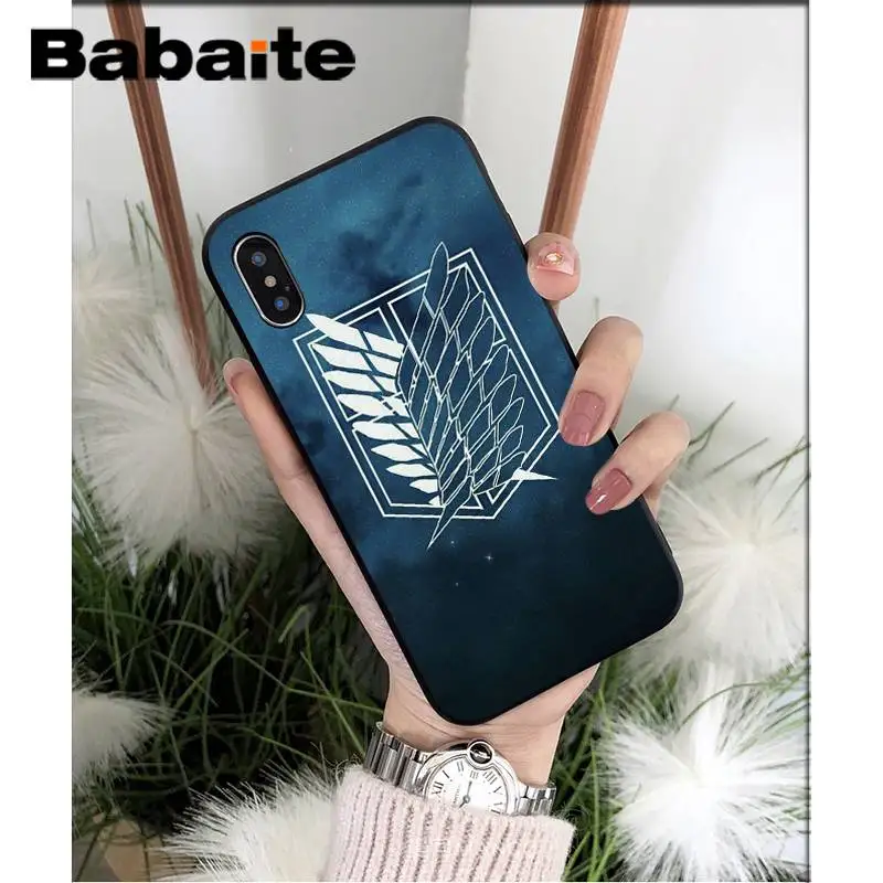 A5 Babaite атака на Титанов аниме Япония черный мягкий чехол для телефона iPhone 8 7 6 6S Plus X XS MAX 5 5S SE XR 11 11pro 11promax - Цвет: A5