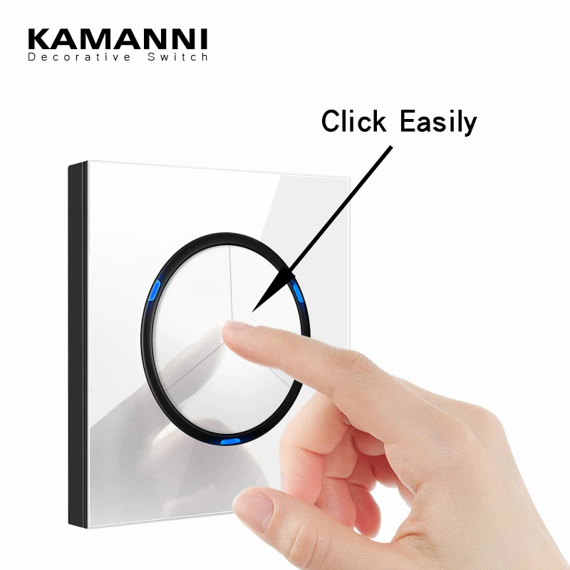 Kamanni выключатель света кнопочный светильник Настенные переключатели 1/2/3 Gang 1/2 Way