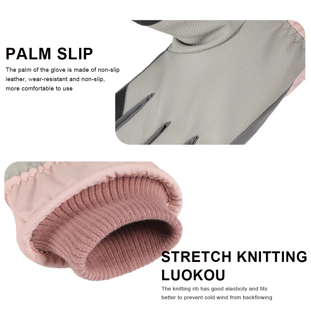 Лыжные перчатки для сенсорного экрана водонепроницаемые ветрозащитные зимние