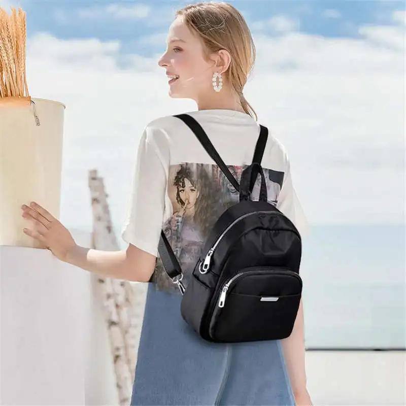 Женские рюкзаки в Корейском стиле классические черные консервативном для