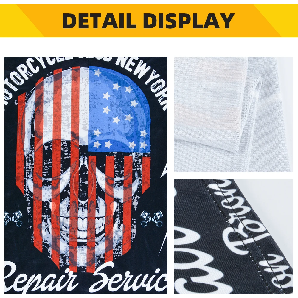 Банданы в стиле хип-хоп 1 шт. с рисунком черепа звезд и полос походный шарф для