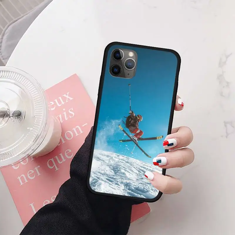 

skiing Winter Snow sports snowboard skis Phone Case for iPhone 11 12 mini pro XS MAX 8 7 6 6S Plus X 5S SE 2020 XR