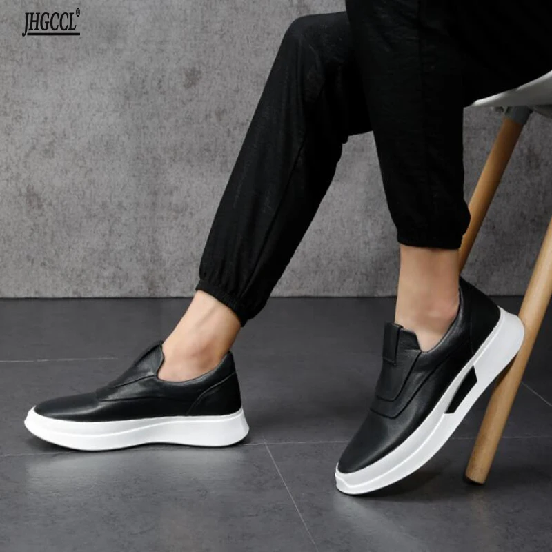 Туфли-Лоферы мужские для вождения Дизайнерские повседневные оксфорды плоская