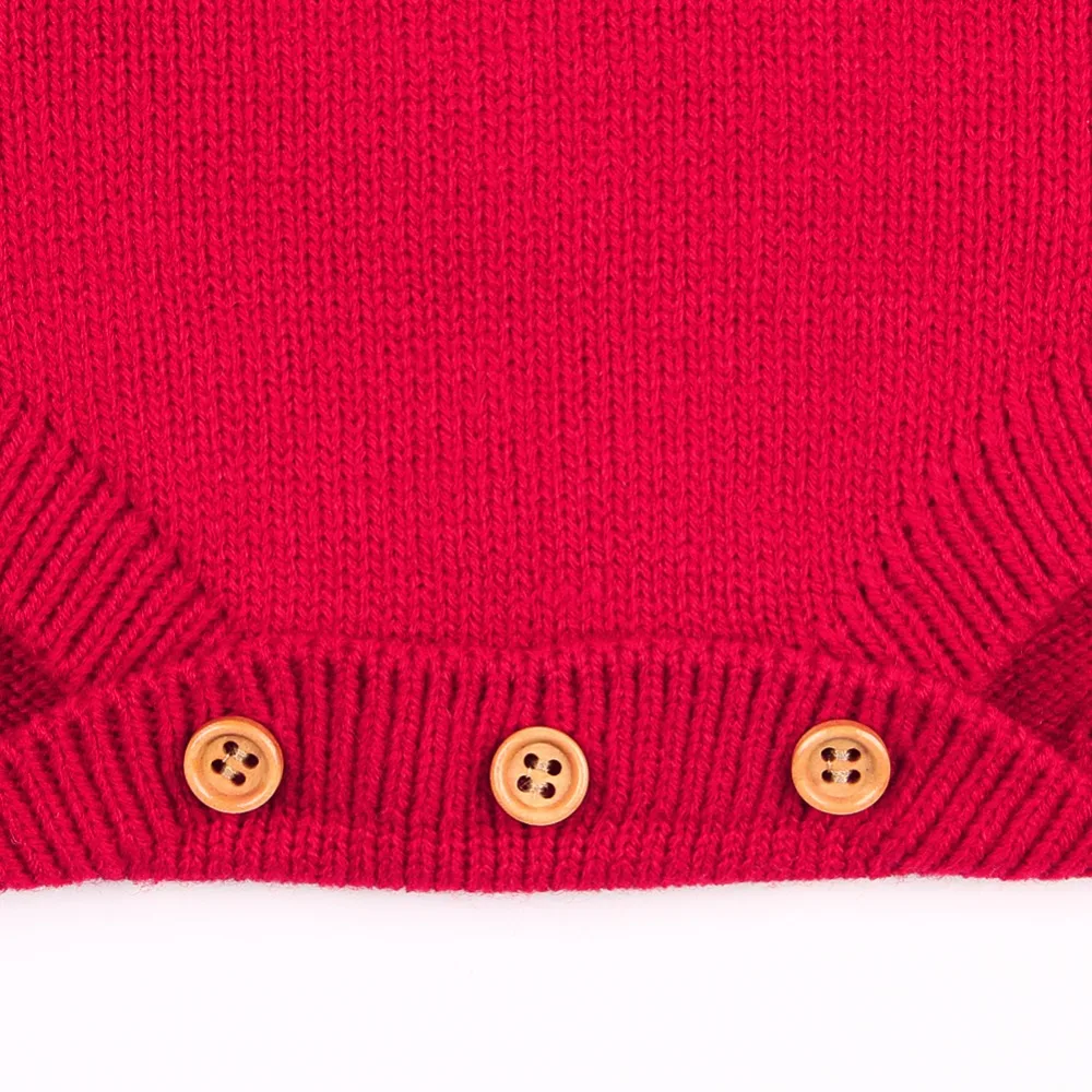 Рождественская Одежда для маленьких девочек Очаровательные Вязаные боди с