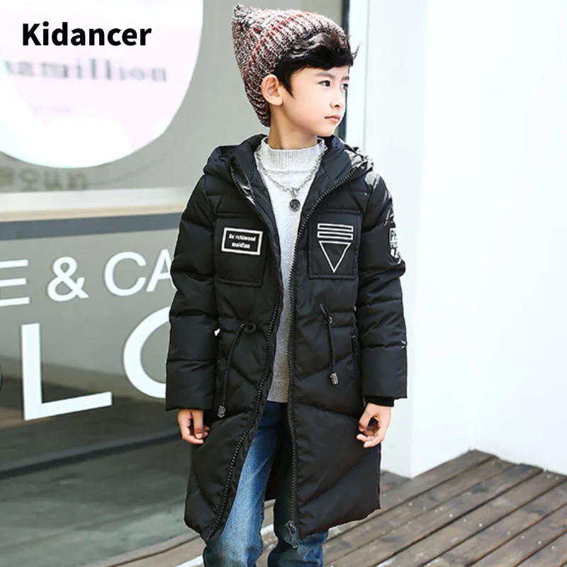 Брендовая качественная модная Толстая зимняя длинная куртка для подростков