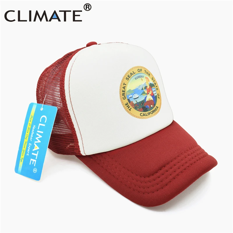 Климатическая Кепка для водителя грузовика в Калифорнийском стиле с флагом США