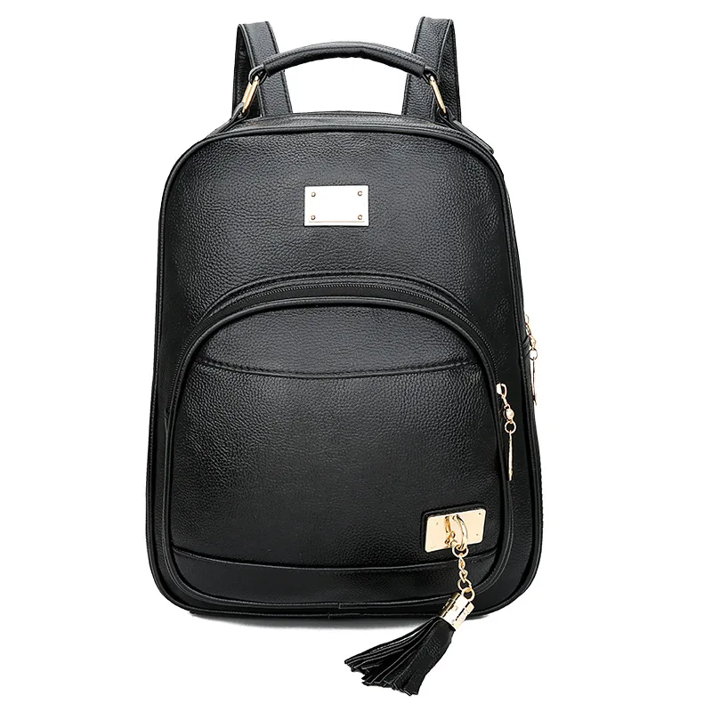 

Новый модный кожаный женский рюкзак, высококачественный Женский студенческий рюкзак, повседневная школьная сумка известного бренда для де...