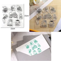 a sick girl stay at home wash your hands words transparent clear silicone stamps for diy scrapbooking album paper cards crafts
