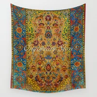 Hereke Vintage Persian Silk Rug Print Wall Tapestry