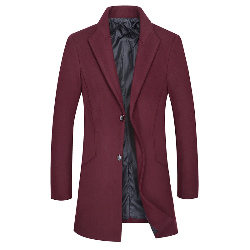 Мужской модный костюм Блейзер сверхдлинный осенне зимний женский хлопковый