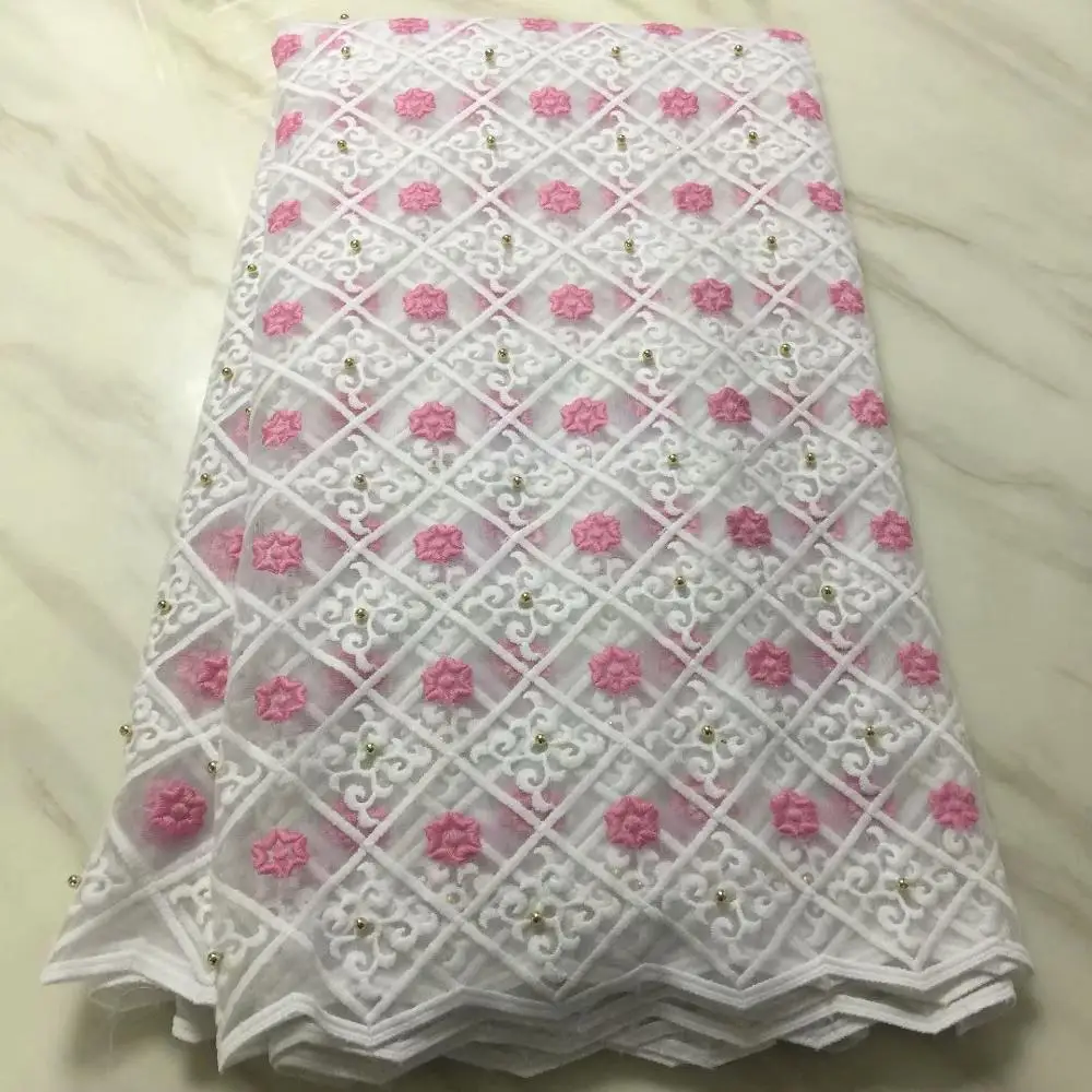 Лидер продаж африканская французская кружевная ткань из бисера 2019