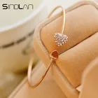 Sindlan браслеты с сердечками для женские браслеты простой браслет Сладкая девушка Кристалл цепочка на запястье открытый золотой браслет ювелирные изделия браслет браслет хрустальный браслет цепной браслет круг браслет