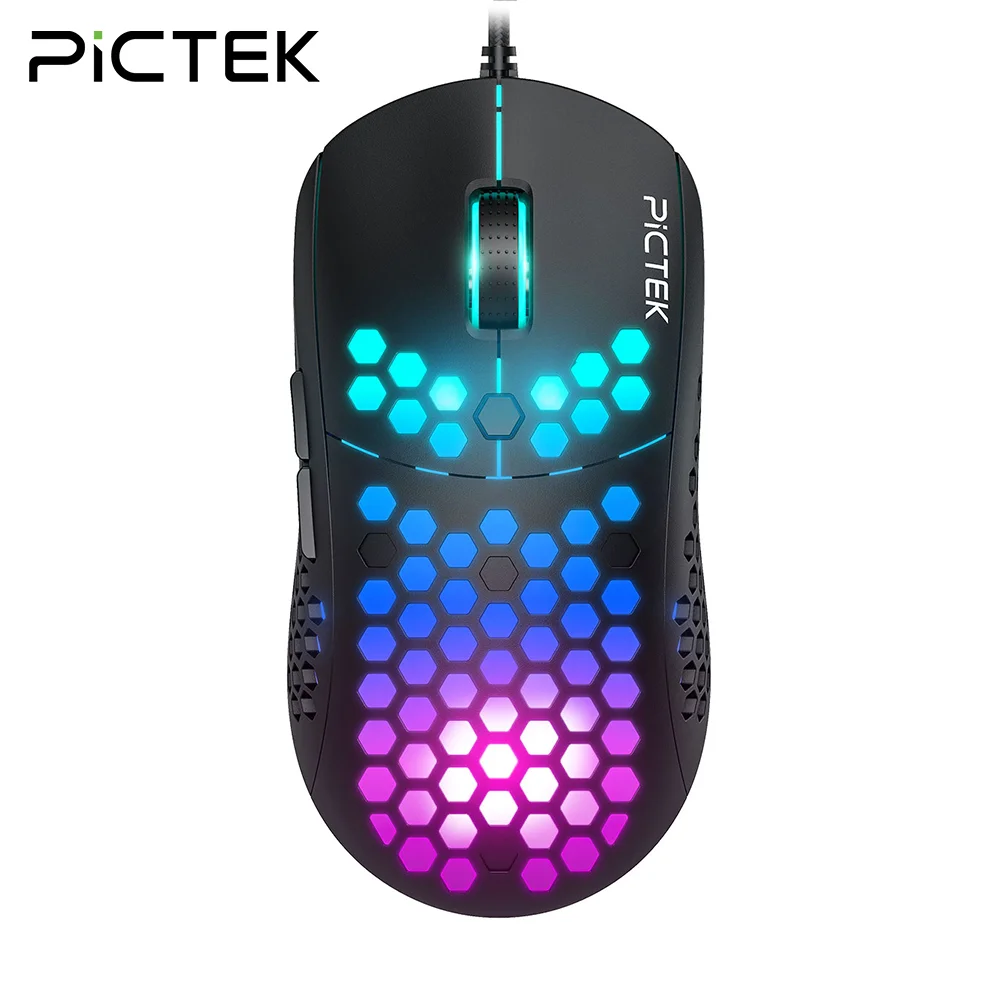 Мышь компьютерная игровая PICTEK PC292 10000 DPI 70 г | Компьютеры и офис