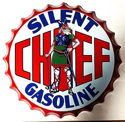 

Pig Wall Signs Tin Sign Bottle Cap Metal Tin Sign Gasoline Gas Oil Petrol , Round Metal Signs for Home and Kitchen Bar Cafe