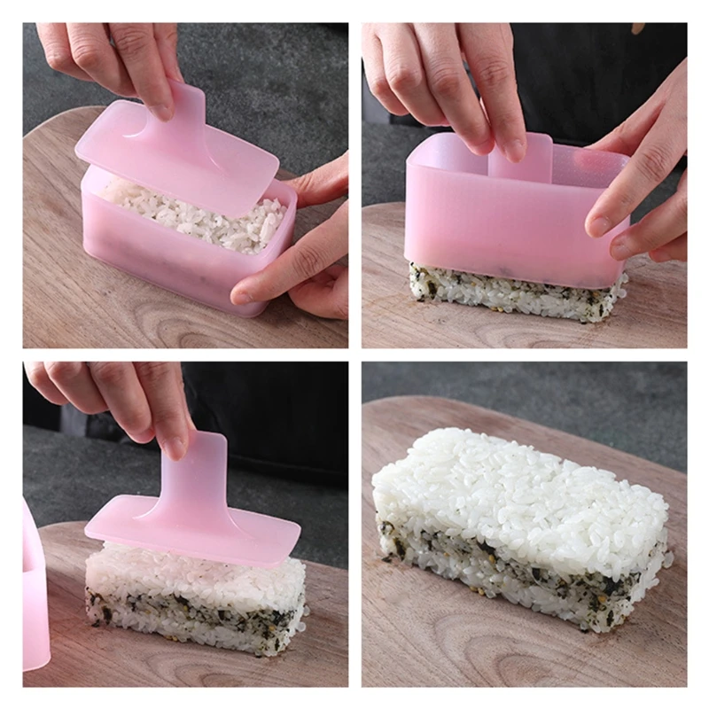 

34YB BPA Free Sushi Making Kit Onigiri Mold Rectangular Hawaiian Spam Musubi Kimbab Restaurant Quality Onigiri Home Kitchen