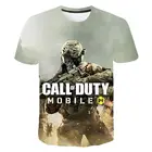 Call Of DutyНовая летняя футболка с 3D принтом для мужчин и женщин, Повседневная Уличная одежда с короткими рукавами для мальчиков и девочек