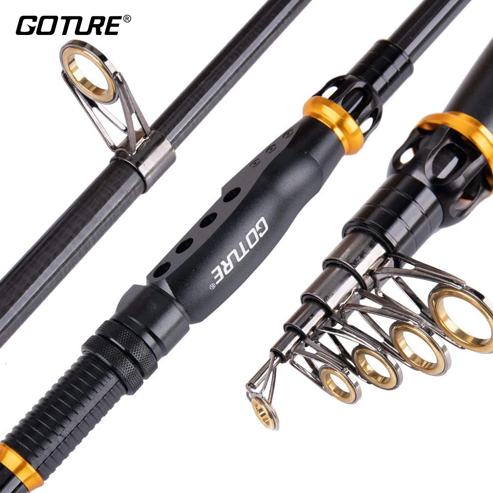 

Goture SWORD Telescopic Fishing Rod Carbon 2.1M-3.6M Sea Boat Jigging Travel Spinning Fishing Rod Surf Trolling Offshore Rods