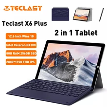 Teclast X6 Plus Tablet PC 12.6 Inch 2 in 1 Notebook Intel Celeron N4100 8GB RAM 256GB SSD Quad Core 2880*1920 FHD IPS Windows 10