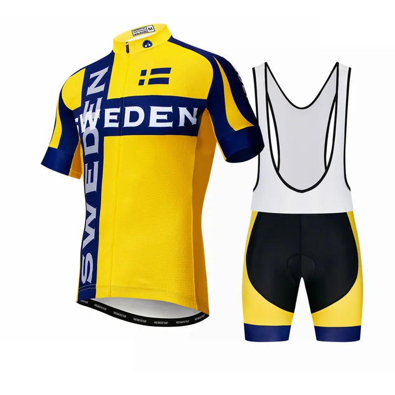 New Sweden ITA Bike Jersey Mexico Men's Cycling Jersey Bib Shorts MTB Top Mountian Road Bicycle Shirts Suit Ropa Ciclismo UK USA