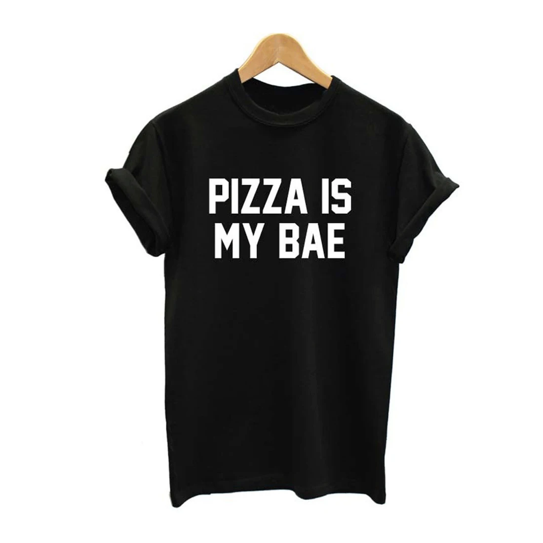 Повседневная стильная женская летняя футболка с надписью Pizza Is My Bae|Футболки| |