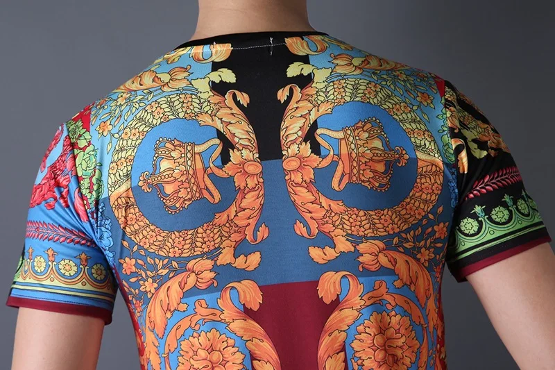 

Spring/Summer Nice Pop Cross Border Men's T-shirt Hook Teng printed Medusa short sleeve round neck pullover youth Short sleeve