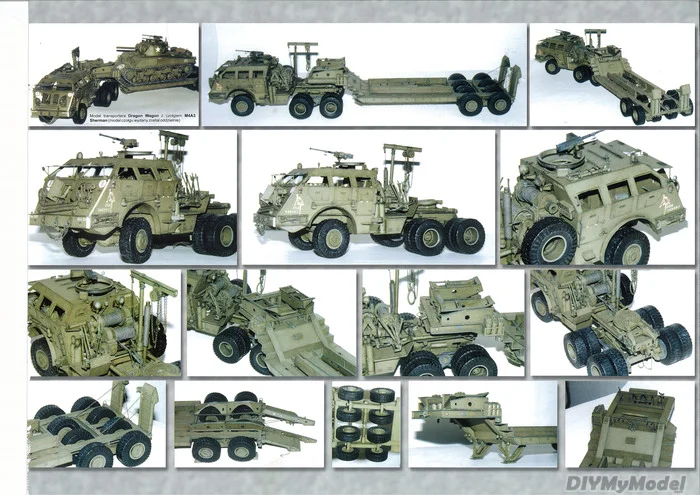 DIYMyModeI-cami&oacute;n plano militar M25 dragon wagon de EE. UU., KIT de modelo de papel artesanal, rompecabezas de juguete hecho a mano, accesorios de pel&iacute;culas de regalo-1