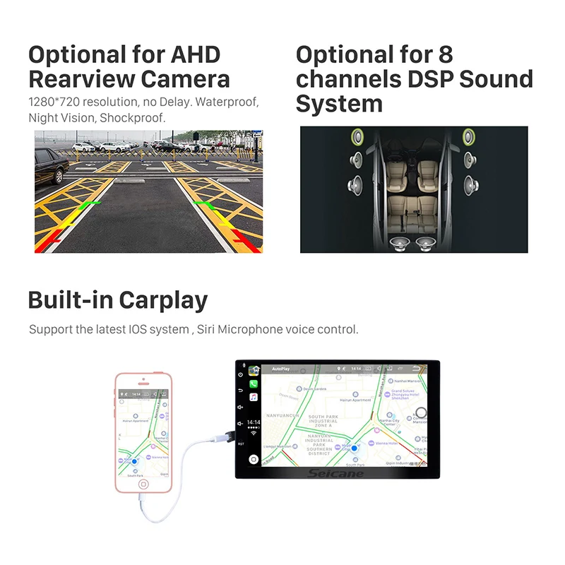 Автомагнитола Seicane 4 + 64 ГБ Android 10 0 GPS-плеер для Mercedes Benz Sprinter 2004-2011 2012 311 CDI с AUX RDS |