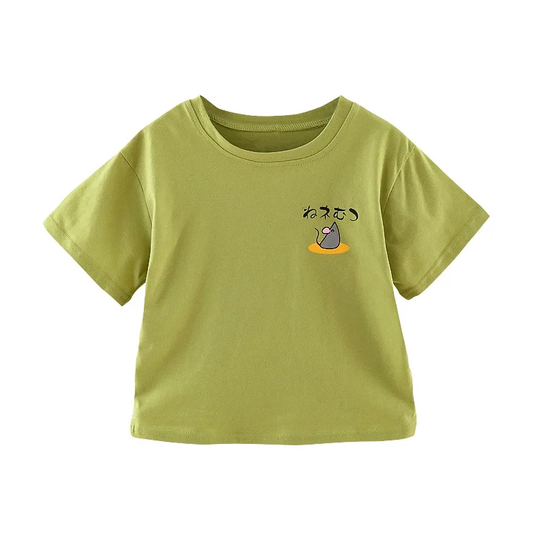 

Girl's short sleeve T-shirt 2021 summer new coat cuhk children's cartoon half sleeve shirt baby clothes children's summer wear
