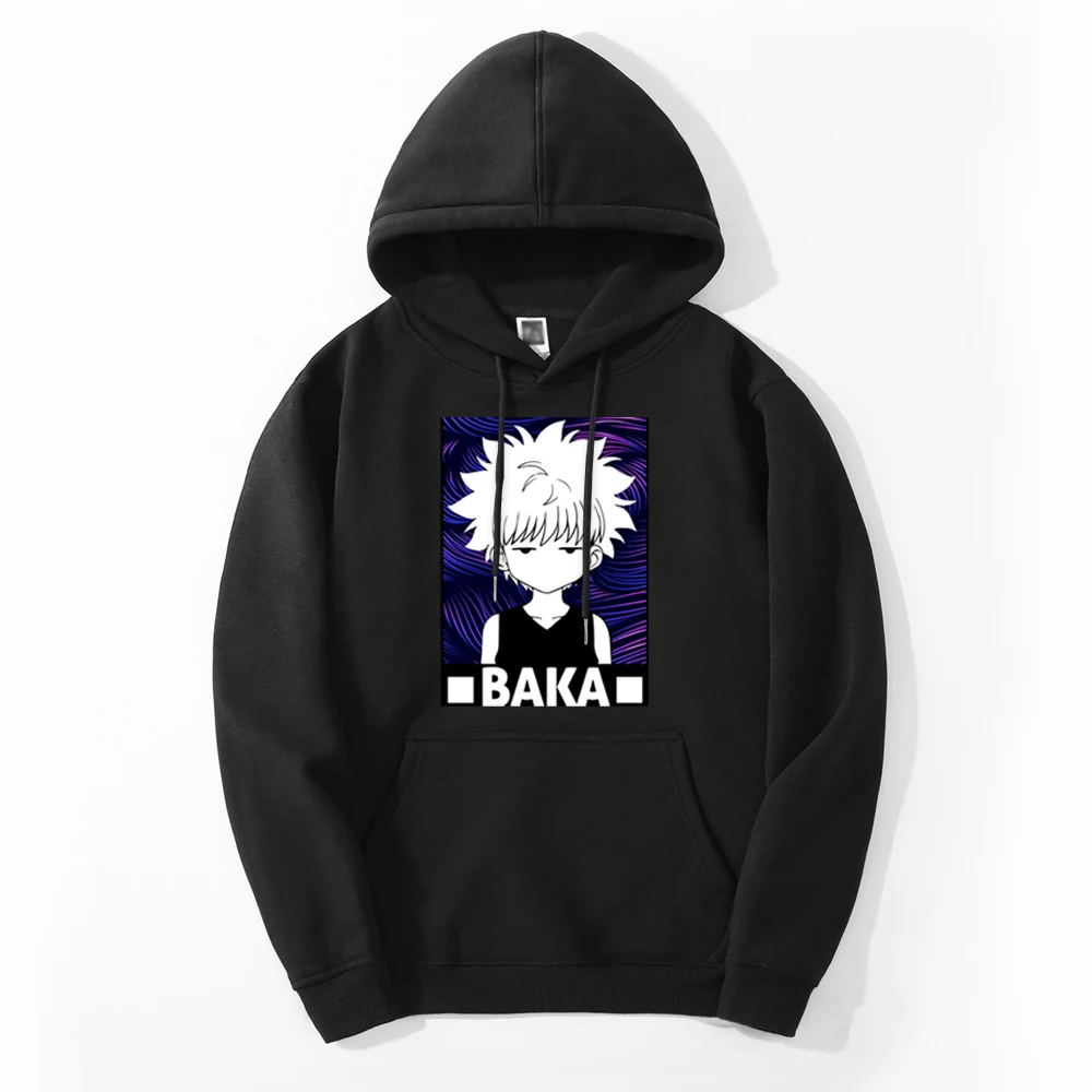 HUNTER × Killua Zoldyck японское аниме забавная Осенняя мужская простая дышащая толстовка