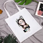Тканевая сумка Marilyn Manson, тканевая сумка для покупок, многоразовая сумка для покупок на плечо, для продуктов, дизайнерские сумки, женская Экологичная Сумка-тоут