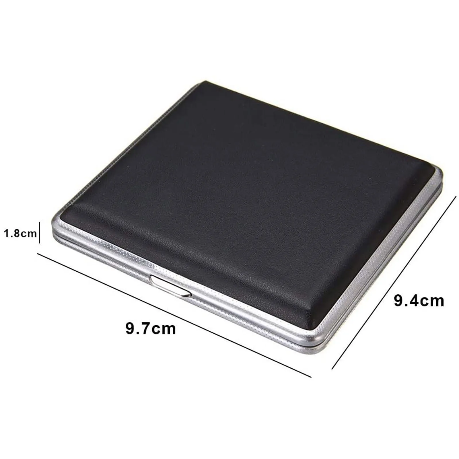 

Portable Leather Cigarette Case Mens Gift 20 Cigarette Case Metal Leather Smoking Set Cigarette Case Storage Box Gift Packaging