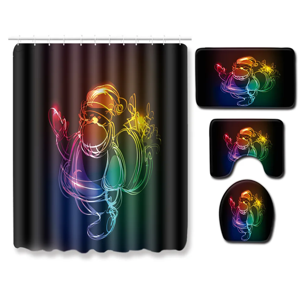 Zeegle Водонепроницаемая занавеска для душа Рождественская ванной