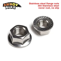 10pcs a lot m6 m8 m10 screws metric nuts qicycle scooter accessories hex nut flange modified repair tool