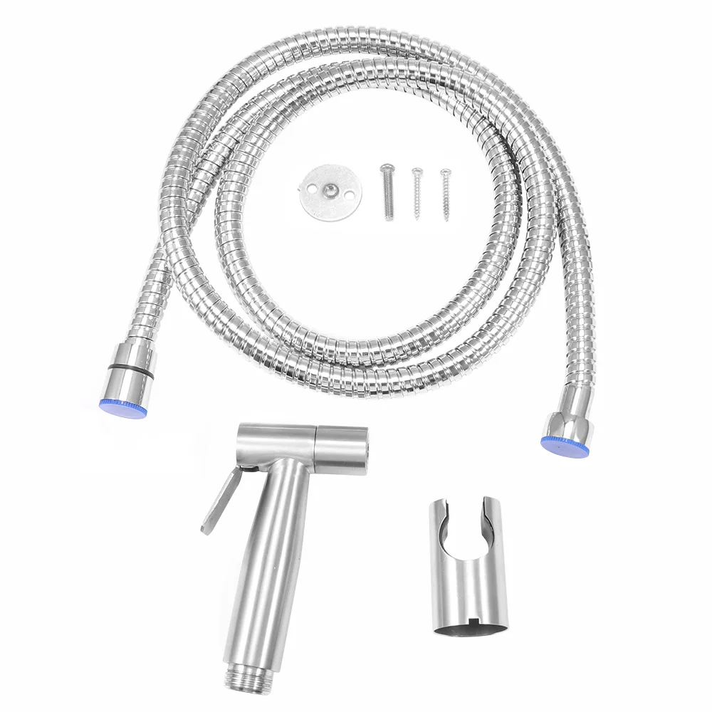 

Ручной распылитель для туалета, кран для биде, из нержавеющей стали, маленький душ, комплект для биде, пистолет для чистки, насадка для туале...