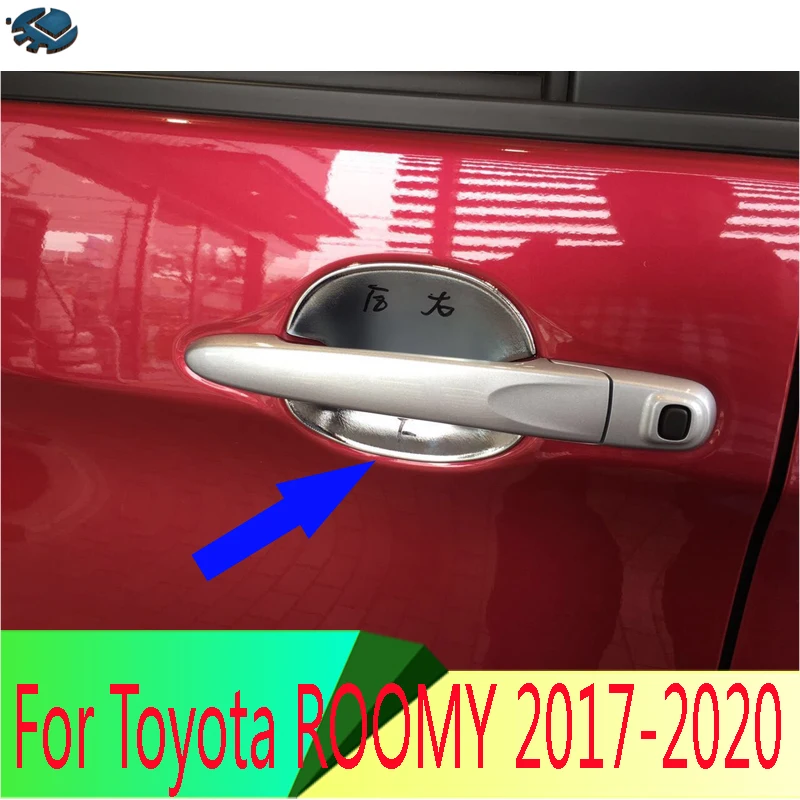 

Декоративные аксессуары для Toyota ROOMY 2016-2020, хромированная крышка дверной ручки из АБС-пластика, крышка чашки, вставка для отделки полости, дек...