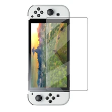 50 Pack Tempered Glass 9H HD Screen Protector Film for Nintendo Switch OLED Screen Protector for Switch OLED Without Package