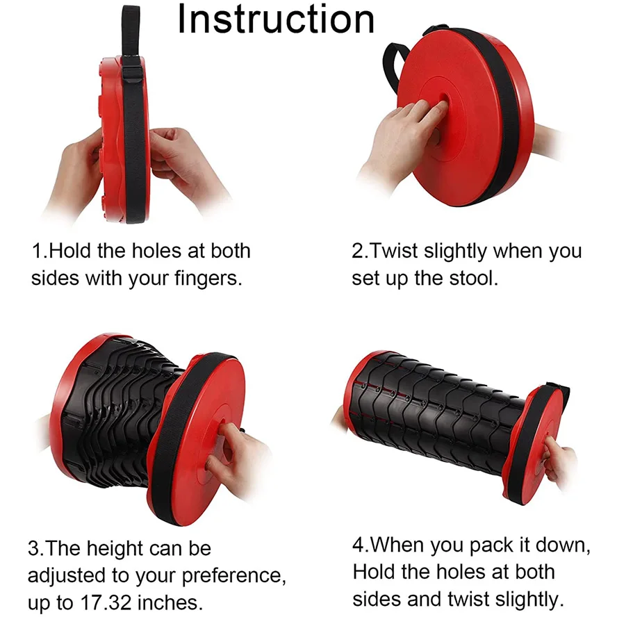 Satılık Taşınabilir Geri çekilebilir Katlanır Tabure Açık Ve Kapalı Hafif Teleskopik Tabure Katlanır Sandalyeler Kamp Balıkçılık Yürüyüş Için