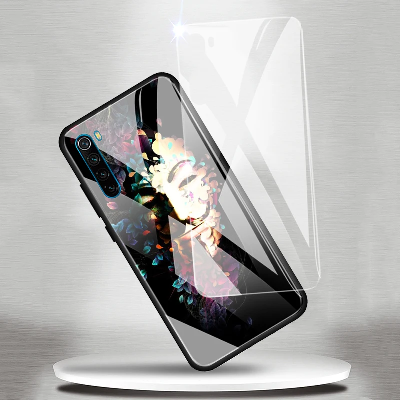 

Phone Case for Xiaomi Redmi Note 7 8 9 Pro 8T 9S 8A 9A 9C K20 K30 Pro Tempered Glass Hard Cover V for Vendetta Mask Cases