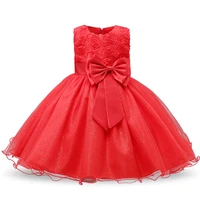 red new year dress for girls wedding 1st birthday outfits children girls first communion kids dresses kids party wear vestidos