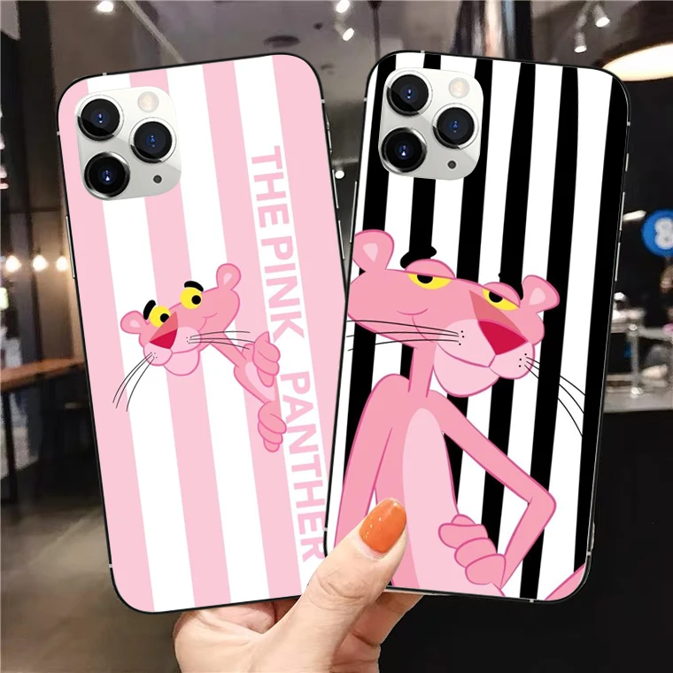 Розовый чехол Panthers из ТПУ для телефона iPhone 12mini 7 8 Plus мягкий силиконовый защитный