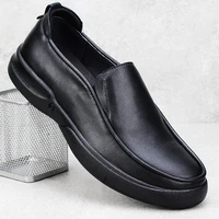 men genuine leather shoes non slip men loafers luxury head leather soft business casual loafers shoes male