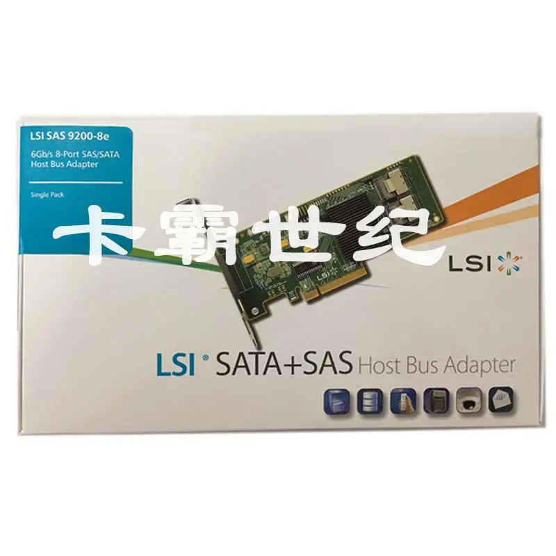 

LSI SAS 9200-8E LSI00188 HBA SFF8088 8-port external card New color package