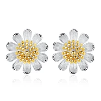 european and american fashion cross border new earrings wild sunflower daisy flower earrings wholesale