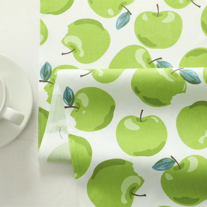 Саржевая хлопчатобумажная ткань с принтом Apple 100% простыня для рукоделия шитья