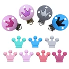 BOBO.BOX 2 шт. Корона силиконовая соска с бусами зажим DIY Прорезыватель ожерелье игрушки пищевого силикона ребенка прорезыватель соски застежки