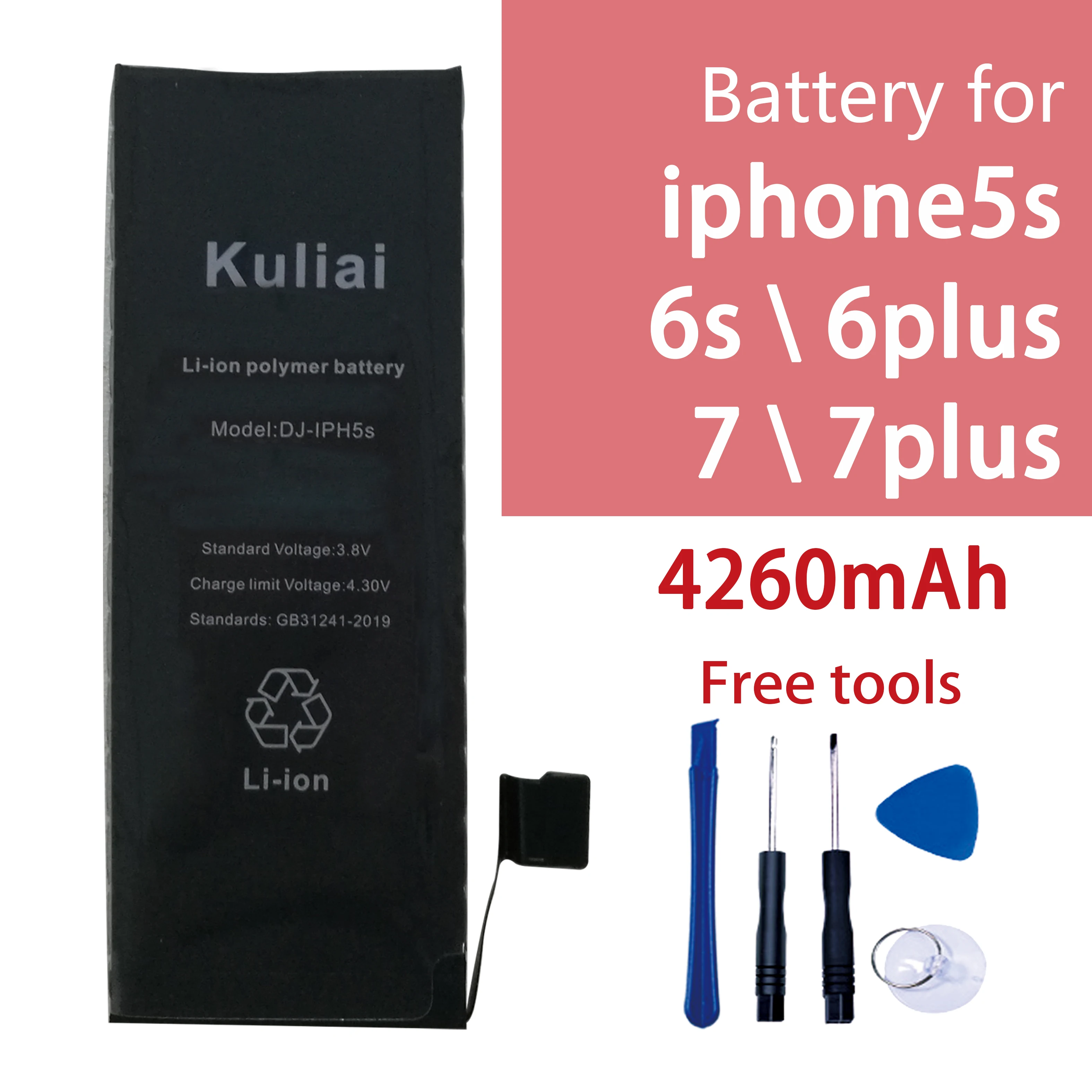 4260mAh полимерная замена батарей для Apple iPhone 6S батарея 5S 6 Plus 7 P | Аккумуляторы для мобильных телефонов -4000064927379