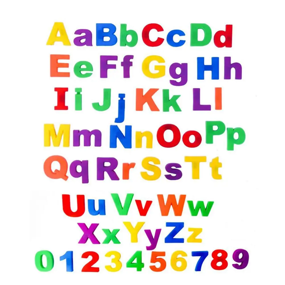 

26Pcs Lower/Upper Case Alphabet Letters Number Fridge Magnet Kid Learning Toy