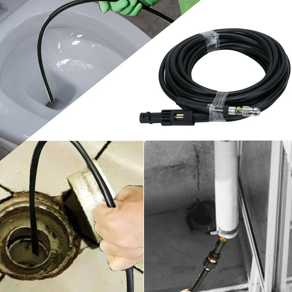 

Pressure Washing Tool Pipe Sewage Pipe Hose Cleaning Hose Drainage Car Cleaning Washing Pipe (6M)