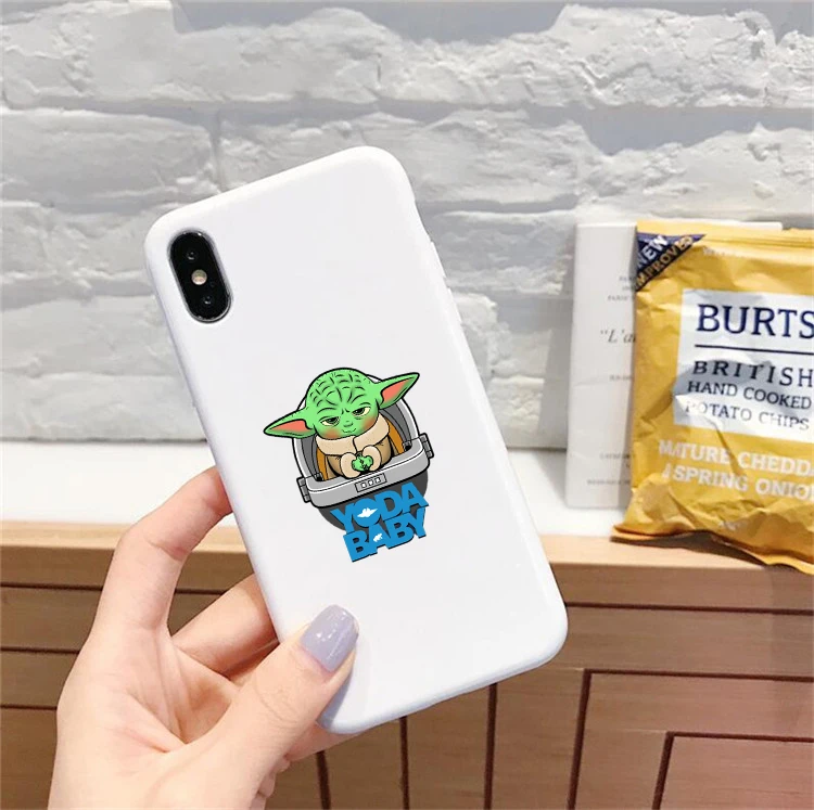 Baby yoda meme милый мягкий силиконовый цветной чехол для телефона для iPhone 6S 7 8 6plus 7 plus 8plus XR XS XSMAX 11 Pro - Цвет: BHSR-24356
