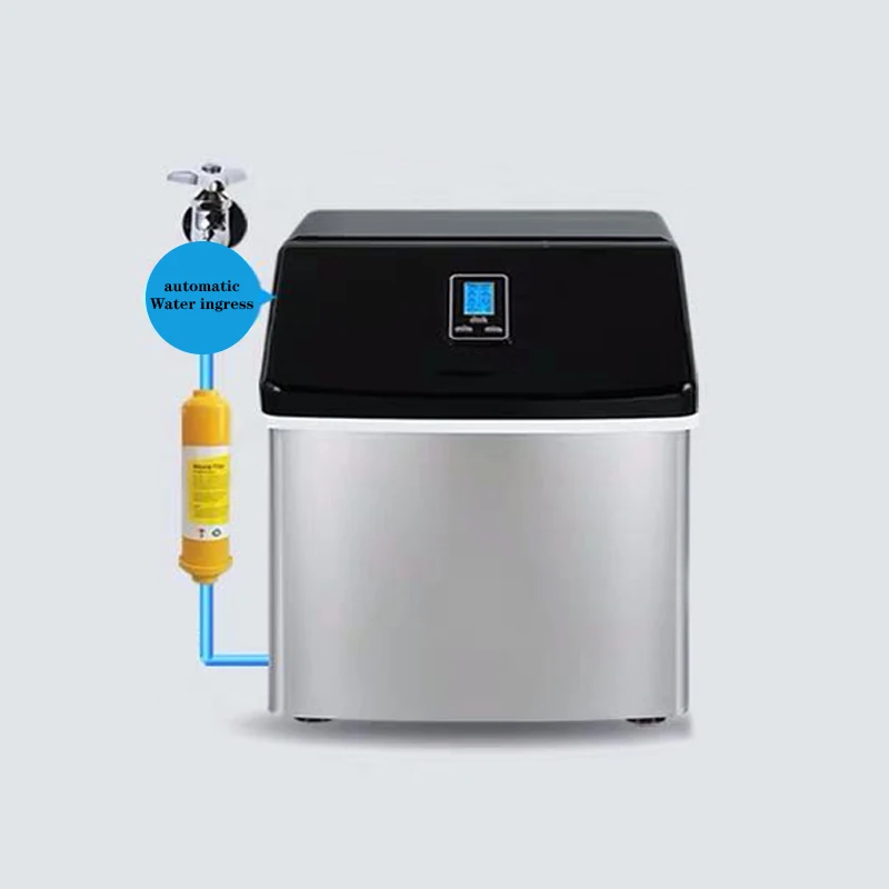 

25KG/24HCommercial Ice Machine Small Home Automatic Ice Machine Milk Tea Coffee Shop Square Ice Ice Machine Ice Cube Machine